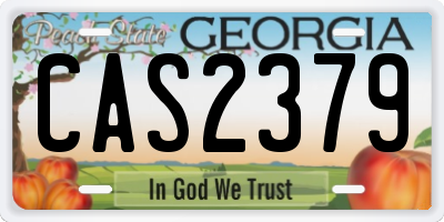 GA license plate CAS2379