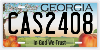 GA license plate CAS2408