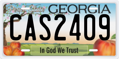 GA license plate CAS2409