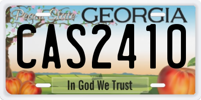 GA license plate CAS2410