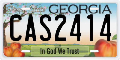 GA license plate CAS2414