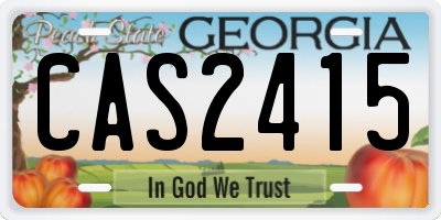 GA license plate CAS2415