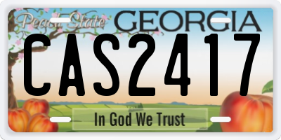 GA license plate CAS2417