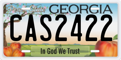 GA license plate CAS2422