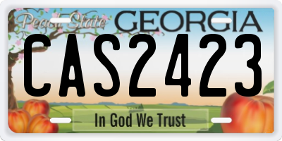 GA license plate CAS2423