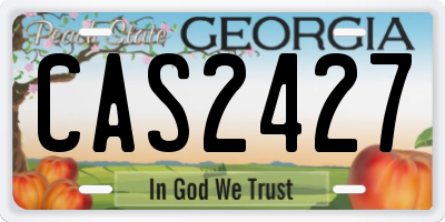 GA license plate CAS2427