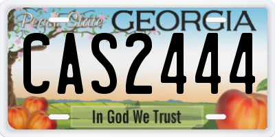 GA license plate CAS2444