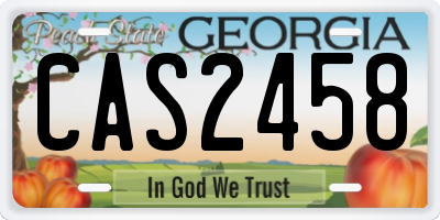 GA license plate CAS2458