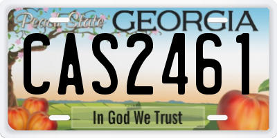 GA license plate CAS2461