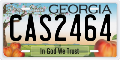 GA license plate CAS2464