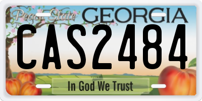 GA license plate CAS2484