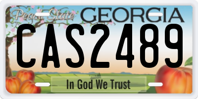 GA license plate CAS2489