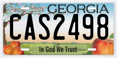 GA license plate CAS2498