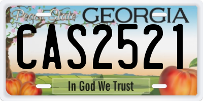 GA license plate CAS2521