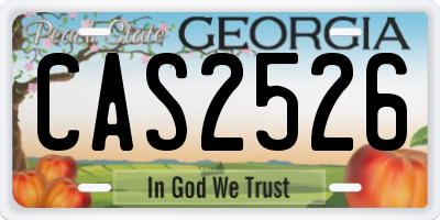 GA license plate CAS2526