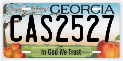 GA license plate CAS2527