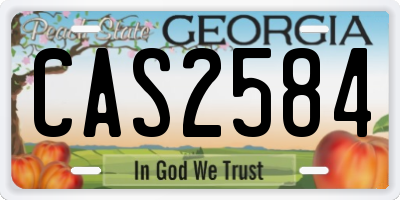 GA license plate CAS2584