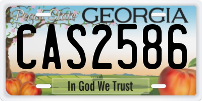 GA license plate CAS2586