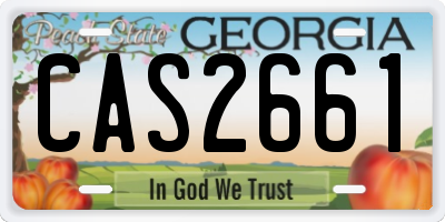 GA license plate CAS2661