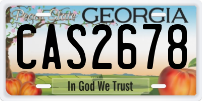 GA license plate CAS2678