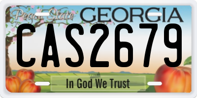 GA license plate CAS2679