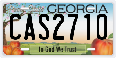 GA license plate CAS2710