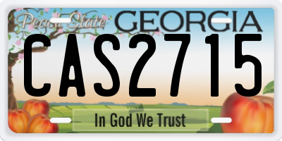 GA license plate CAS2715