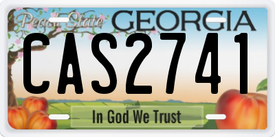 GA license plate CAS2741