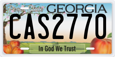 GA license plate CAS2770