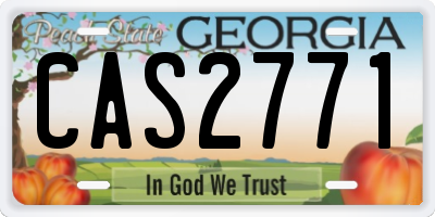 GA license plate CAS2771