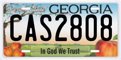 GA license plate CAS2808