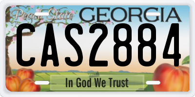 GA license plate CAS2884