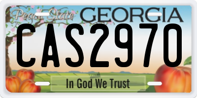 GA license plate CAS2970