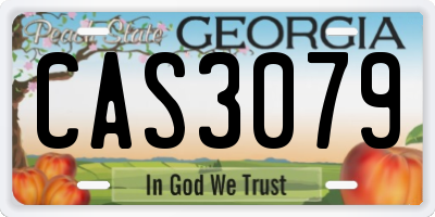 GA license plate CAS3079