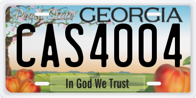 GA license plate CAS4004