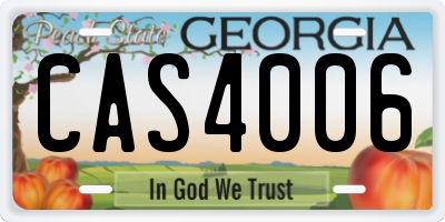 GA license plate CAS4006