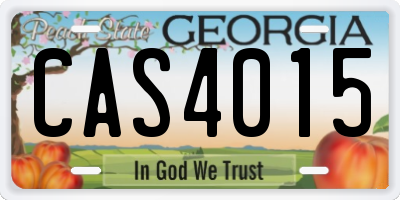 GA license plate CAS4015