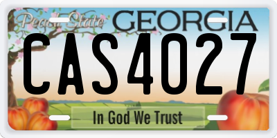GA license plate CAS4027