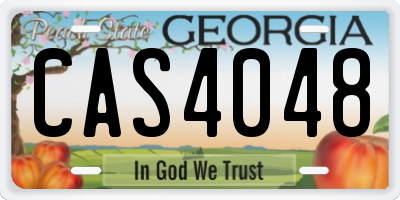 GA license plate CAS4048