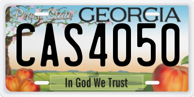 GA license plate CAS4050