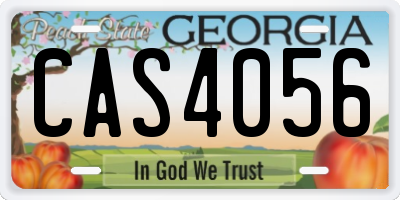 GA license plate CAS4056