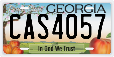 GA license plate CAS4057