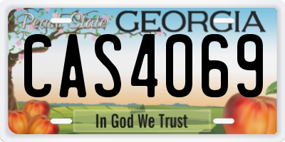 GA license plate CAS4069