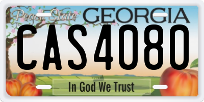 GA license plate CAS4080