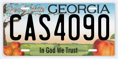 GA license plate CAS4090