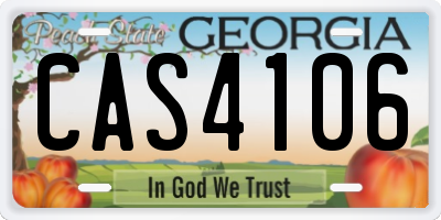 GA license plate CAS4106