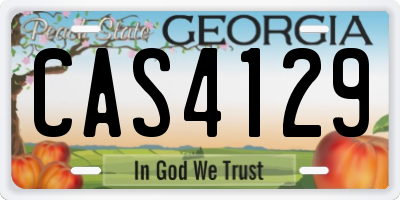 GA license plate CAS4129