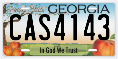 GA license plate CAS4143