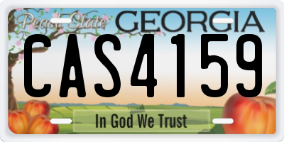 GA license plate CAS4159