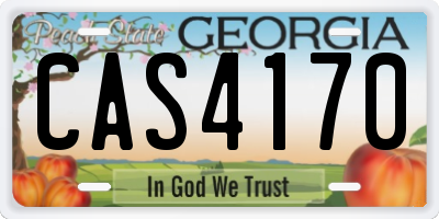 GA license plate CAS4170